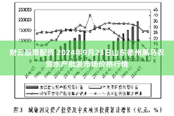 财云股票配资 2024年9月23日山东德州黑马农贸水产批发市场价格行情