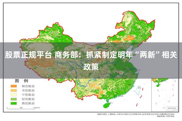 股票正规平台 商务部：抓紧制定明年“两新”相关政策