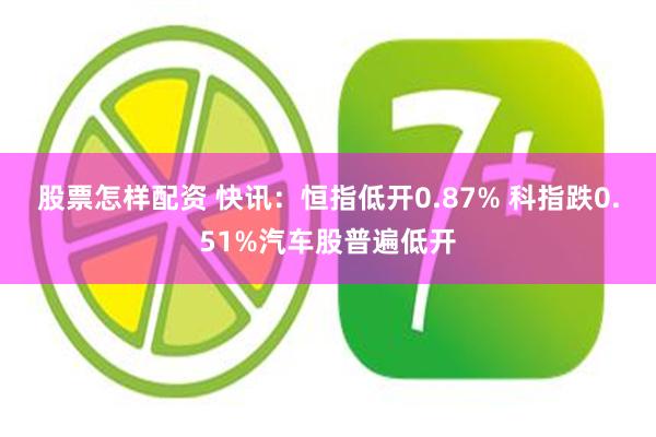 股票怎样配资 快讯：恒指低开0.87% 科指跌0.51%汽车股普遍低开